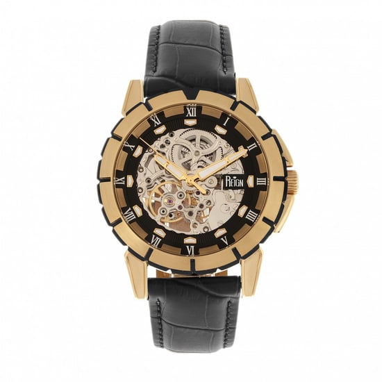 Reign Philippe Automatische Skeleton Leerband Horloge - Image 1