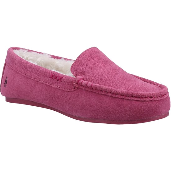 Hush Puppies Annie Mocassin Suede Vrouwen Roze Pantoffels - Image 1
