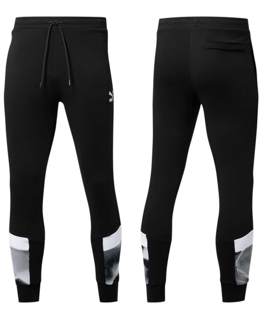Puma Cloud Pack Mcs Track Suit Bottoms Joggers Pants Black Mens 596336 01