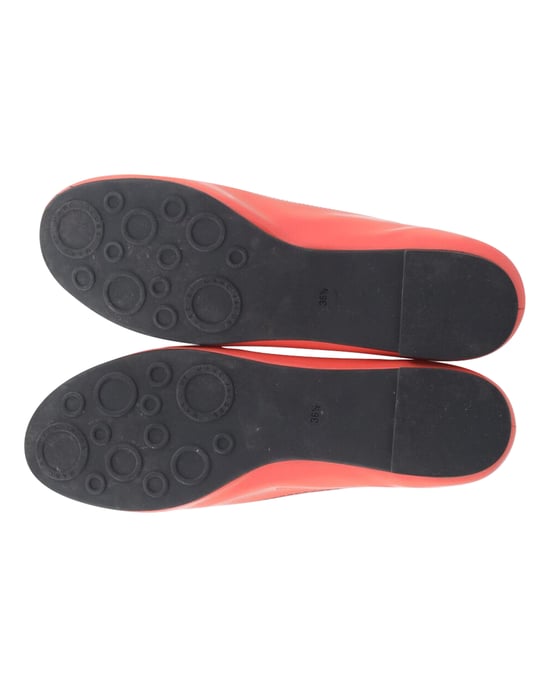 Marc Jacobs Muizenprint Ballerina's in Oranje Leren Lak - Image 6