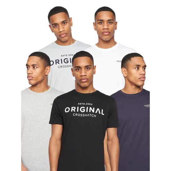 Crosshatch Heren Wester T-Shirt (5-pack) (Veelkleurig) - Image 1