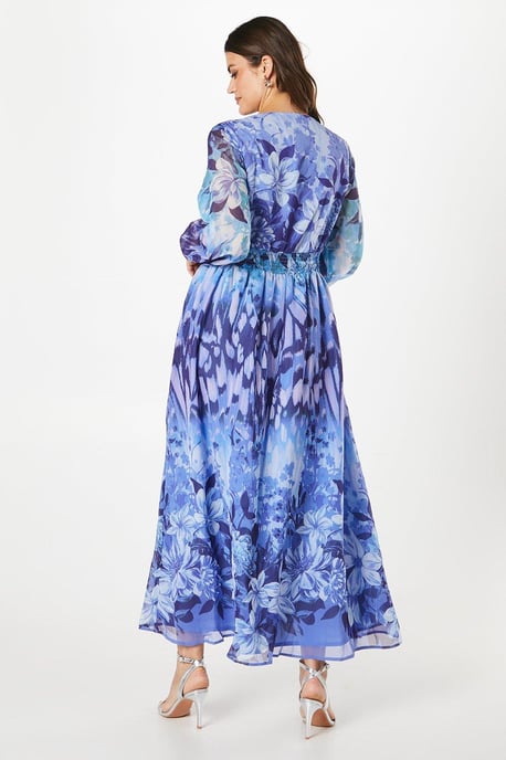 Tall Butterfly Print Belted Midaxi Dress