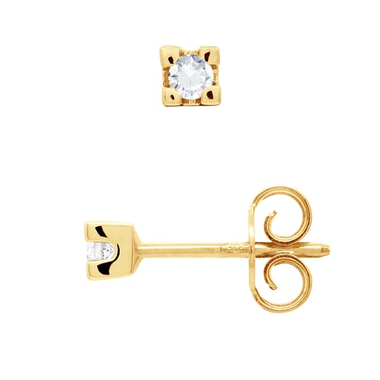 DIADEMA - Earrings - Diamonds - Yellow Gold
