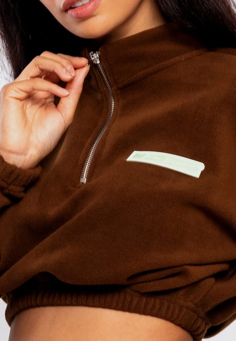 Tom Barron Ladies Casual Cropped Fleece Stylish Oversize Tracksuit