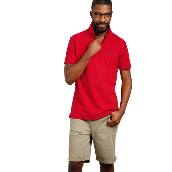 Weird Fish Heren Miles Pique Organic Poloshirt (Bosbes Rood Mergel) - Image 3
