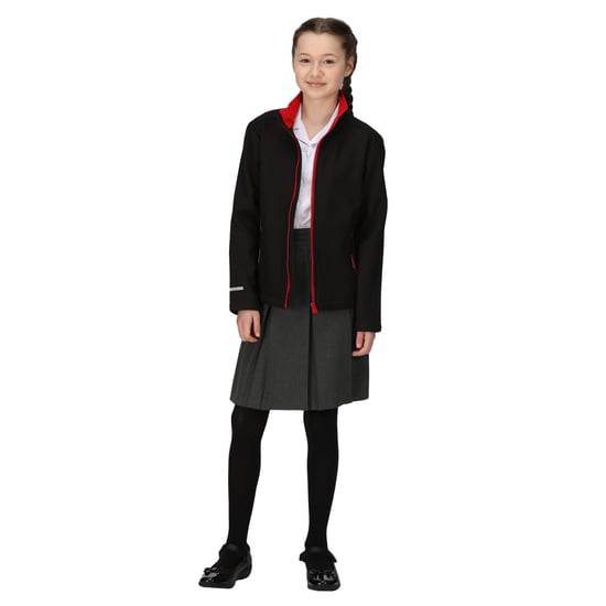 Regatta Childrens/Kids Ablaze 2 Layer Soft Shell Jacket (Black/Classic Red)