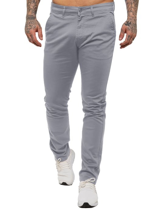 Enzo Mens Slim Fit Stretch Chinos
