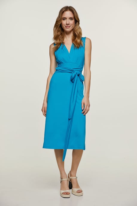 Turquoise Jersey Empire Line Dress