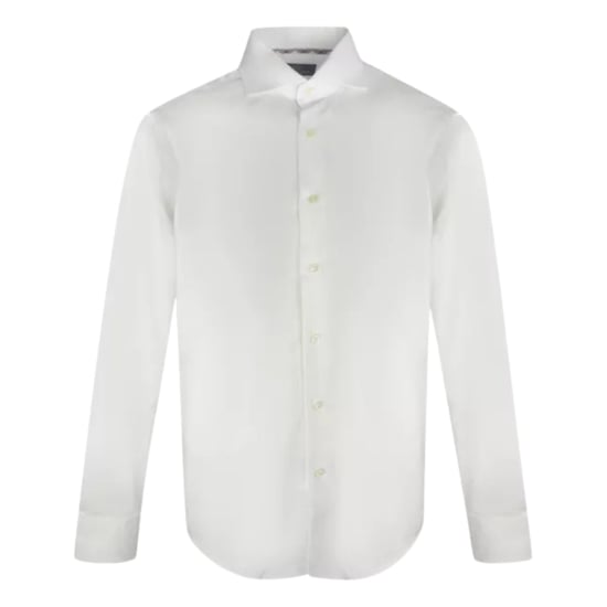 Aquascutum Plain Long Sleeved White Shirt