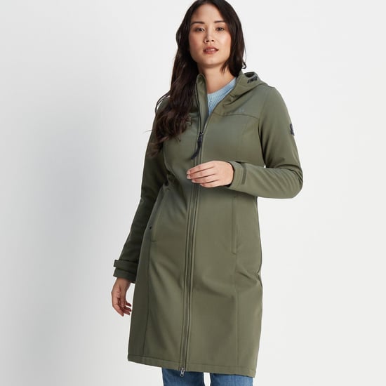 Marina Womens Extra Long Softshell Jacket Khaki