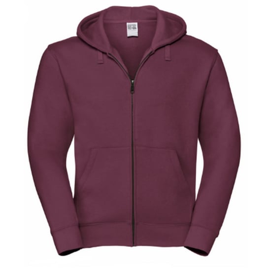 Russell Heren Authentieke Sweatshirt met volledige ritssluiting / Hoodie (Bourgondië) - Image 1