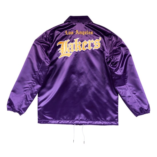 Mitchell & Ness Los Angeles Lakers NBA Old English Faded Satin Jacket