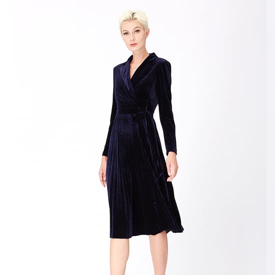 Velvet wrap effect -jurk - Image 4