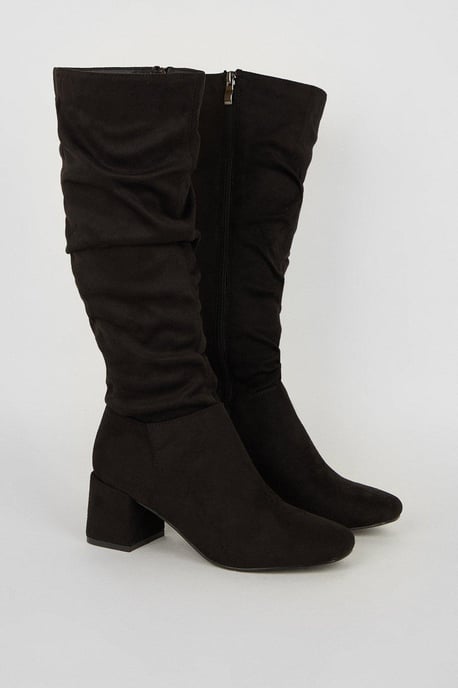 Kaya Ruched Knee High Boots