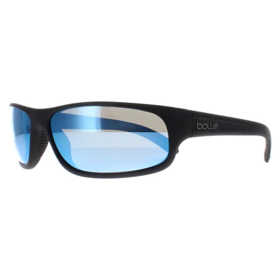 Bolle Wrap Unisex Matte Black Sky Blue Polarized Anaconda