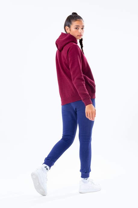 Hype Burgundy Hoodie And Navy Kids Jogger Set