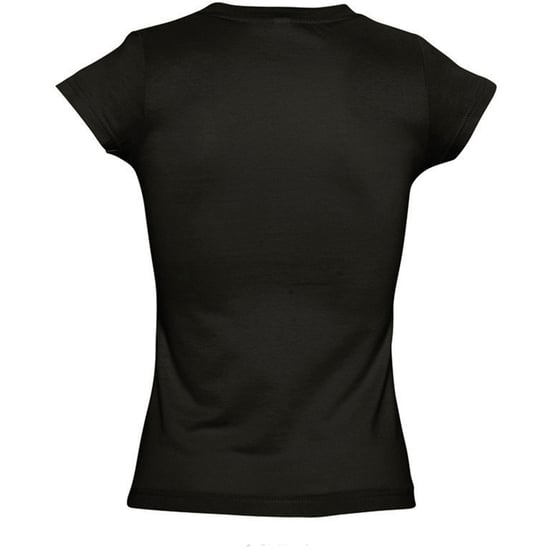 SOLS Dames/dames Maan V Hals T-Shirt met korte mouwen (Diep zwart) - Image 2