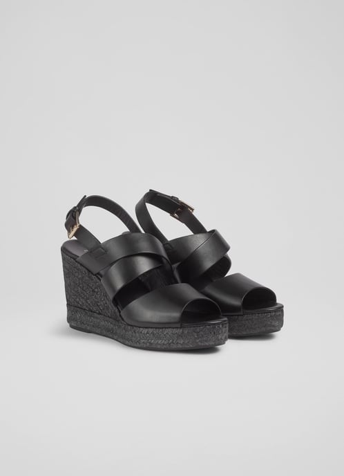 LK Bennett Solice Casual Sandals, Black