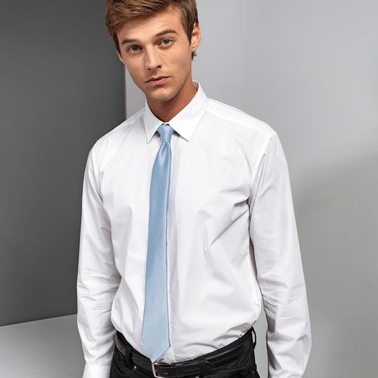 Premier Kleuren Heren Satin Clip Tie (Lichtblauw) - Image 2