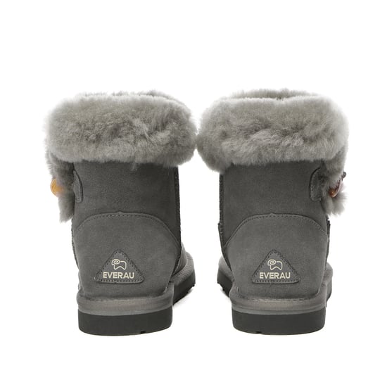 EVER AU Women Robin Horn Toggle button Mini Boots