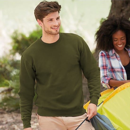 Fruit Of The Loom Unisex Premium 70/30 set-in sweater (Klassieke Olive) - Image 2