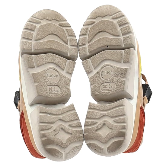 Chloé Sonnie Lage Sneakers in Multicolor Leer en Gaas - Image 6