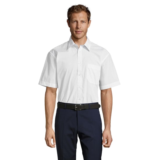 SOLS Unisex Bristol Plain Poplin Business Shirt voor volwassenen (Wit) - Image 1