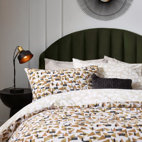 Hoem City Abstract Cotton Rich Reversible Duvet Cover Set