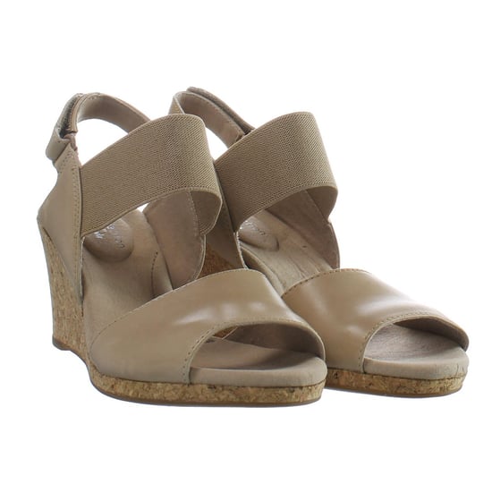 Clarks Lafley Lily Womens Beige Wedges
