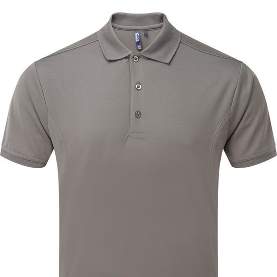 Premier Heren Coolchecker Poloshirt (Donkergrijs) - Image 2