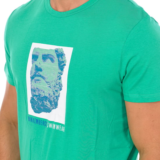 STICKER short-sleeved T-shirt with round neck BKK1MTS03 man