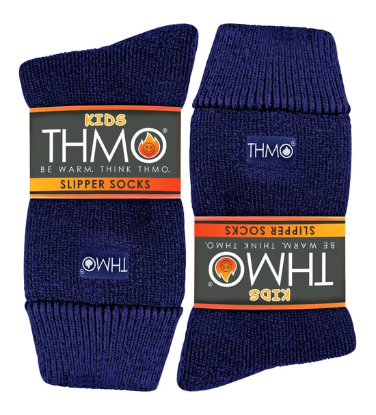 THMO - Indoor Slipper Sokken met Grijpers voor Kinderen - Marine - Image 2