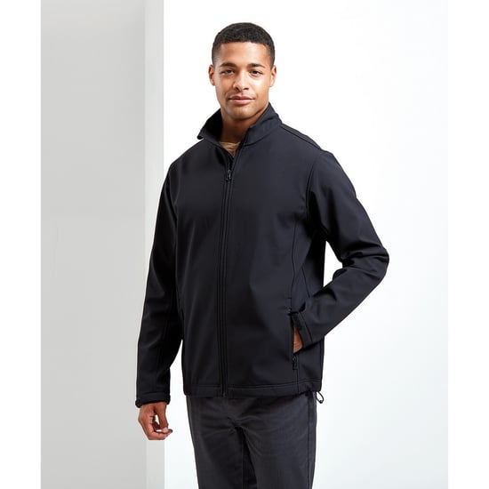 Premier Heren Windchecker Soft Shell Jas (Zwart) - Image 5