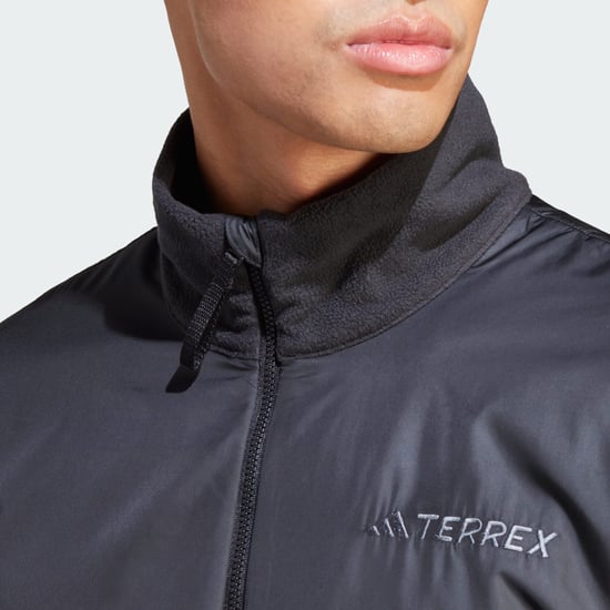 Men's adidas Terrex Multi Wind Fleece Jacket in Black - Image 5