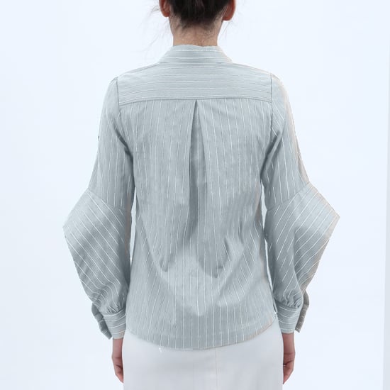Lange spleefmouwen katoenen shirt - Image 2