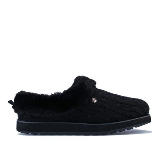 Women's Skechers Bobs Keepsakes Ice Angel Slippers in Black - Image 1