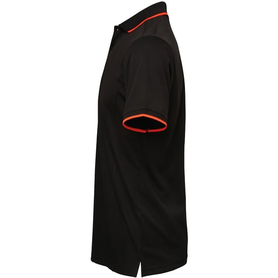 Premier Herencontrast Coolchecker Polo Shirt (Zwart/Oranje) - Image 3