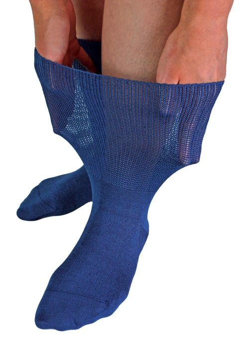 Dr.Socks - Extra brede bamboe oedeemsokken - Marine - Image 1