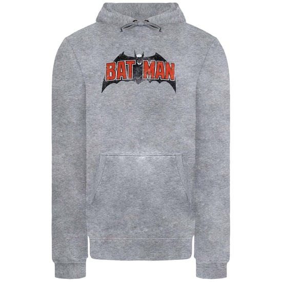 DC Comics Vintage Batman Logo Mens Grey Hoodie - Image 1