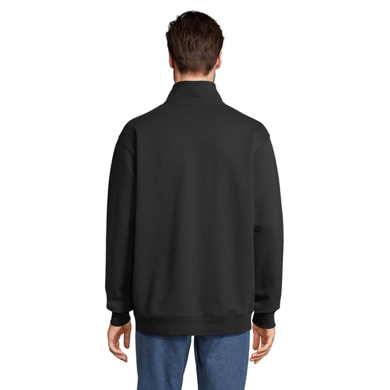 SOLS Uniseks Conrad Sweatshirt met Quarter Zip voor volwassenen (Zwart) - Image 2