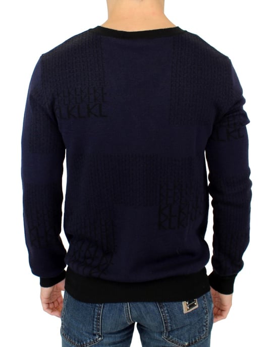 Karl Lagerfeld Blue v-neck pullover sweater