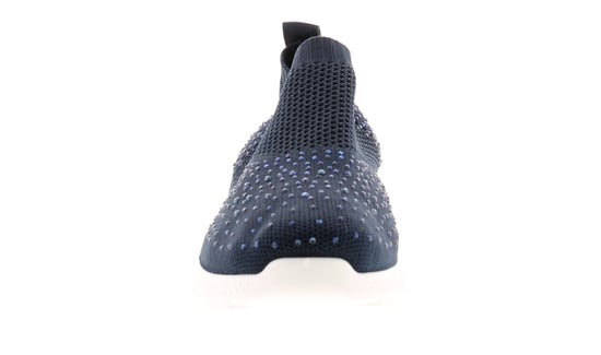 Ladies Knitted Slip On Trainers With Diamante Decor