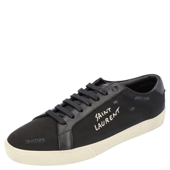 Saint Laurent Court Classic Sl/06 Embroidered Sneakers Black - Image 1