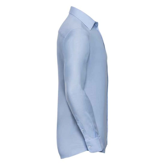 Russell Collection Heren Oxford Getailleerd Formeel Overhemd Met Lange Mouwen (Oxford Blauw) - Image 3