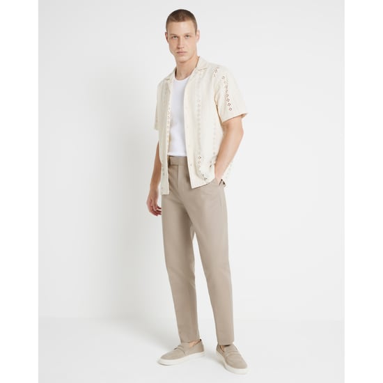 River Island Mens Chino Trousers Beige Slim Fit Smart