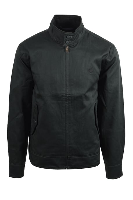 Fred Perry Gewaxte Katoenen Harrington Jacket Nachtgroen - Image 1