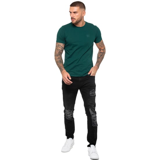 Enzo | Heren Crew Neck T-shirt - Groen - Image 5