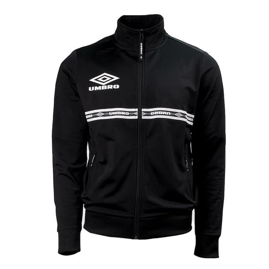Umbro Long Sleeve Zip Up Black Mens Logo Taped Track Jacket 65805U 060