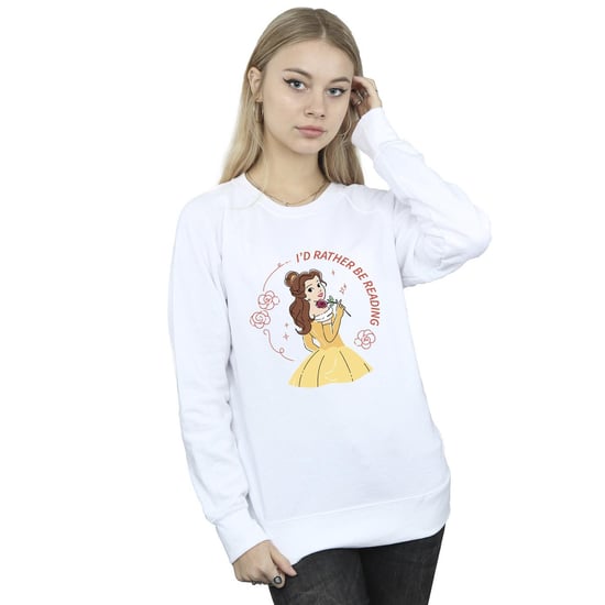 Disney Dames/Dames Beauty And The Beast I´d Rather Be Reading Sweatshirt (Wit) - Image 2