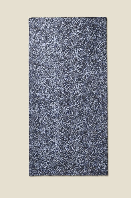 Grey Animal Print Scarf